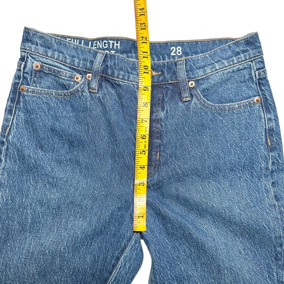 J. Crew | Women | Full Length Demi-Boot Raw Hem Kamari Wash Jeans | Size 28 - Picture 5 of 14
